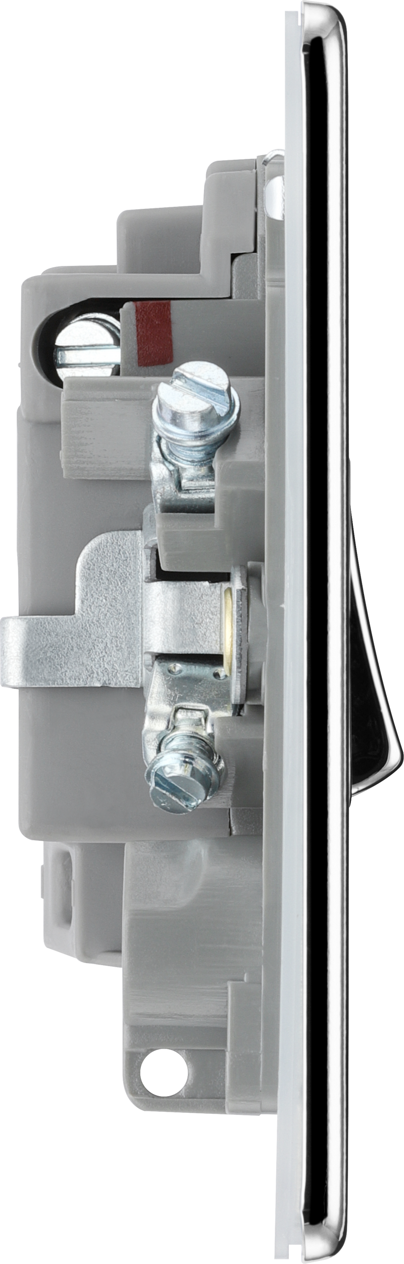 BG Electrical Flatplate Screwless Polished Chrome - Switched and fused
