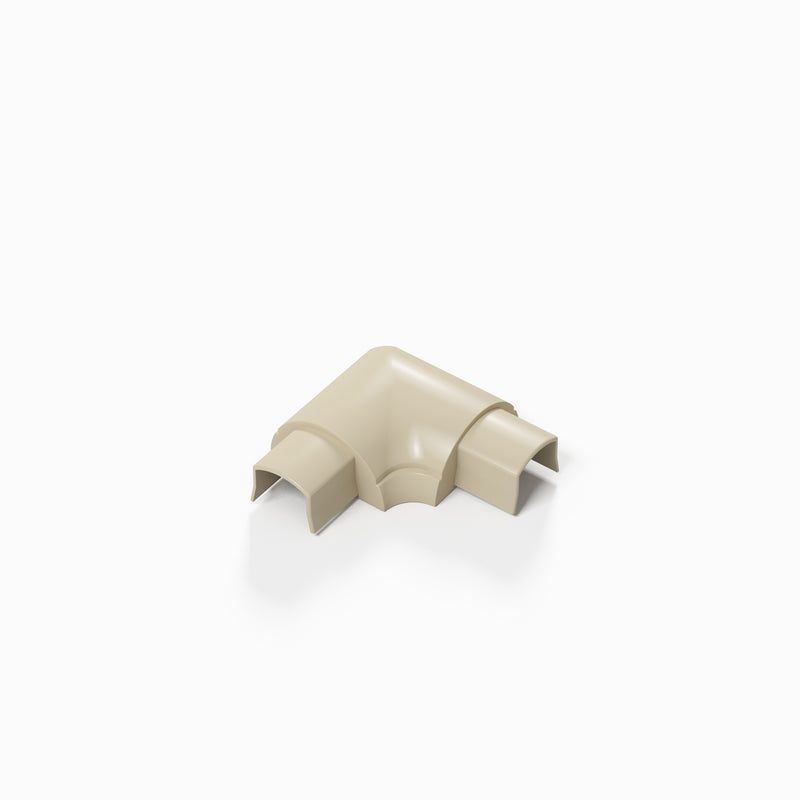 D-Line Trunking - 16x8mm Magnolia Smooth-Fit Flat Bend