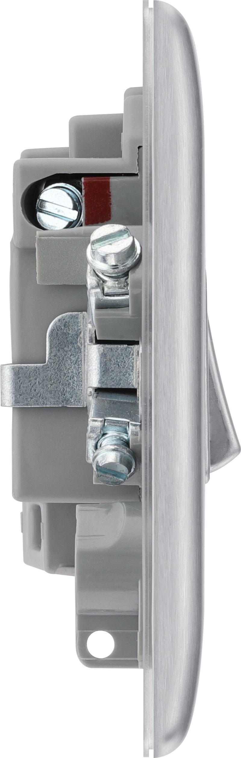 BG Electrical Nexus Metal Brushed Steel - Switched and fused
