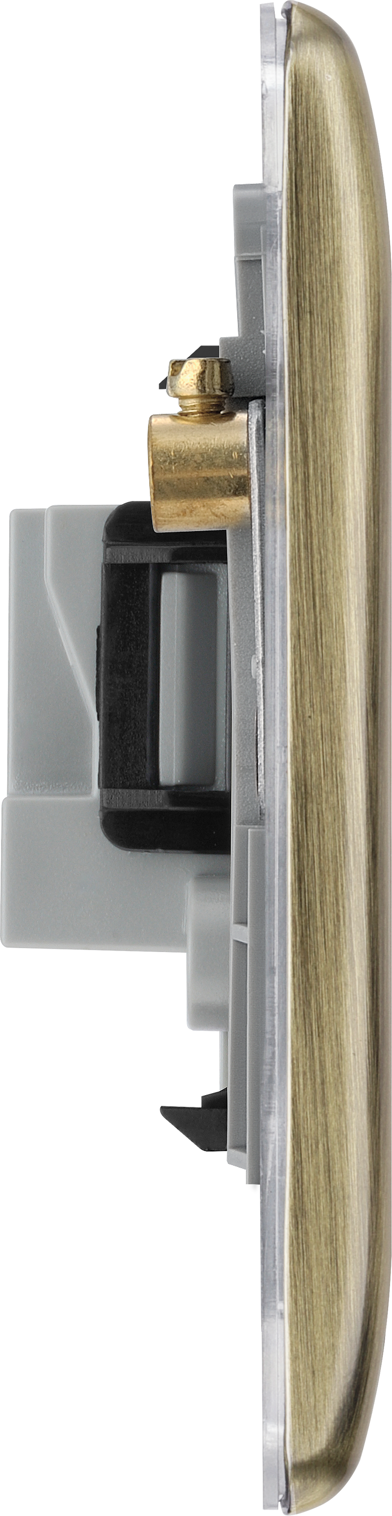 BG Electrical Nexus Metal Antique Brass - 2A, single, unswitched, round pin