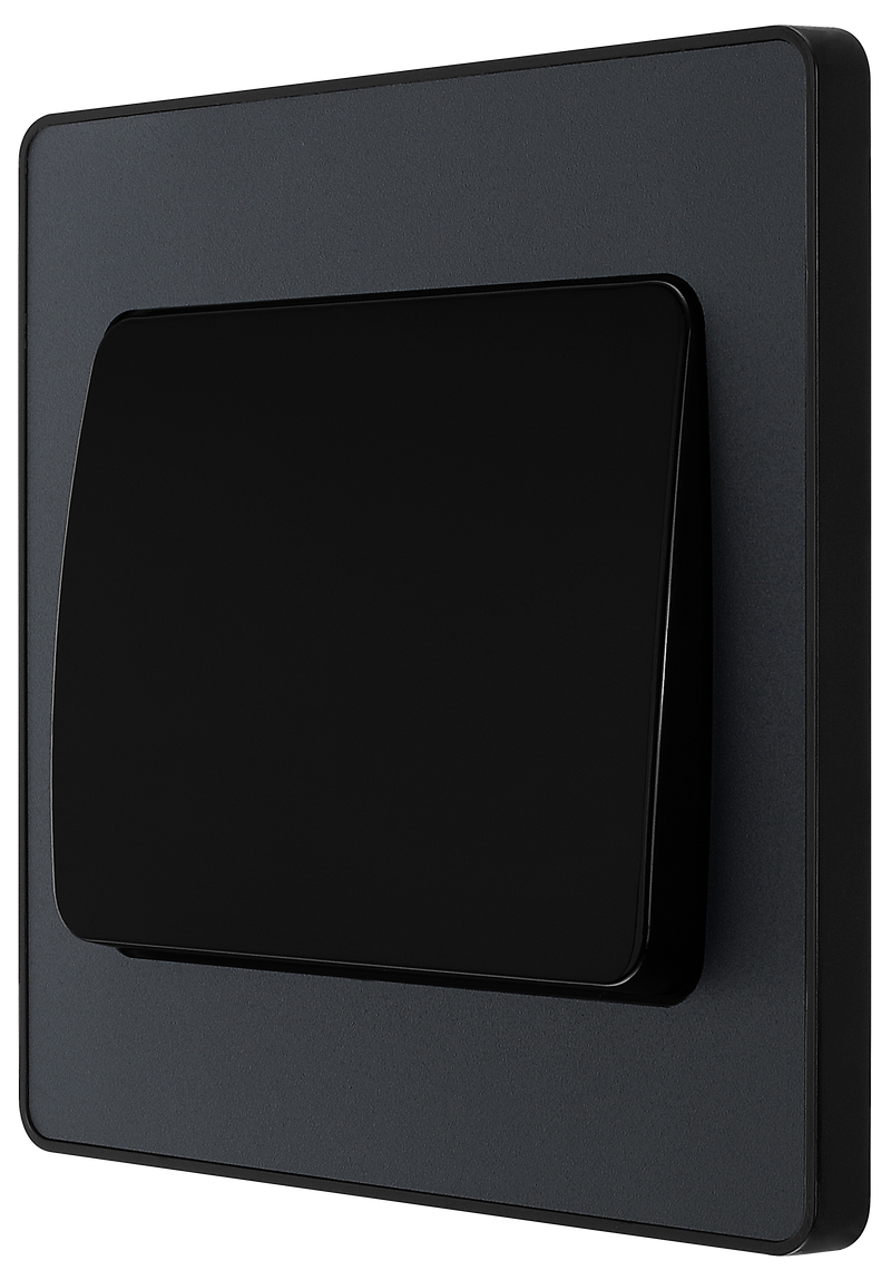 BG Electrical Evolve Matt Grey - Single, 2 way switch, wide rocker