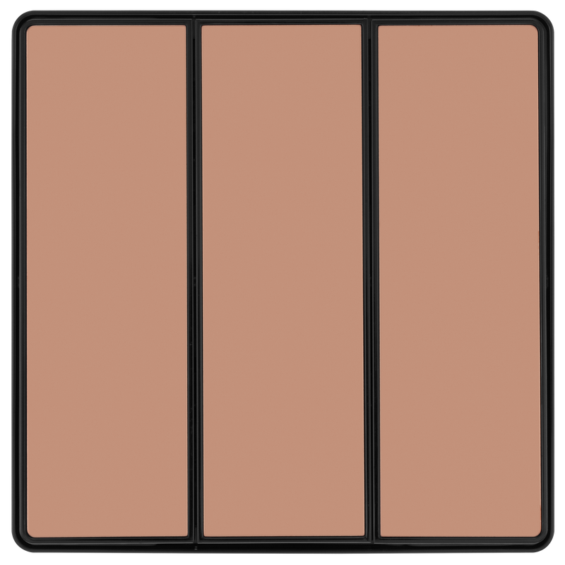 BG Electrical Evolve Polished Copper - Triple, 2 way switch, edge rocker