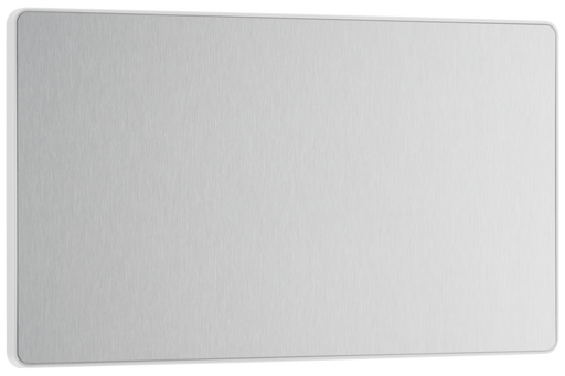 BG Electrical Evolve Brushed Steel - Double, blank plate