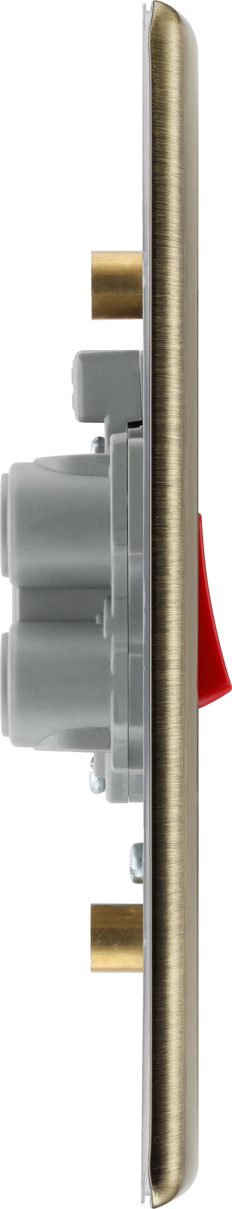 BG Electrical Nexus Metal Antique Brass - 45A, double pole, large plate, with indicator