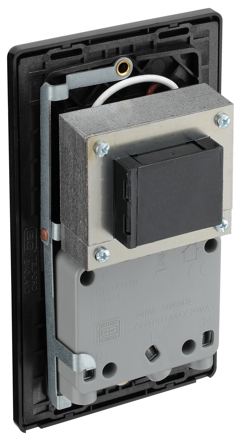 BG Electrical Evolve Polished Copper - 115/240V dual voltage shaver socket
