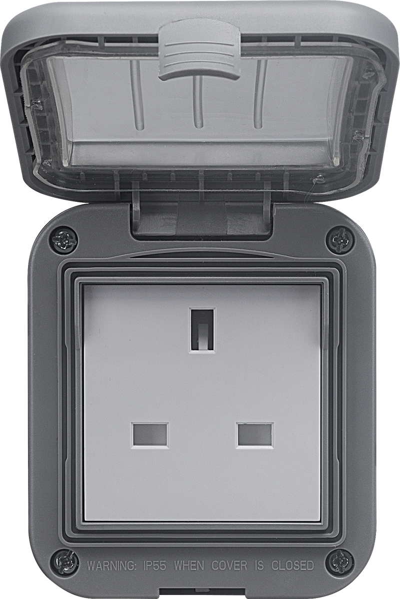 BG Electrical Weatherproof IP55 - Single, unswitched, IP55
