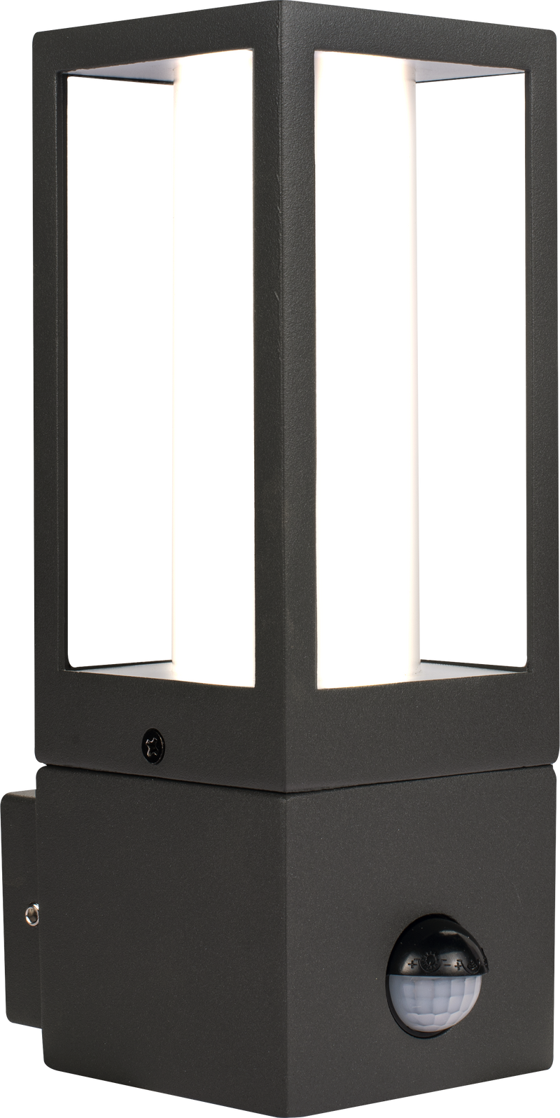 Luceco Azurar Coach Lantern - Exterior Decorative GU10 Lanten with PIR motion Sensor IP54 - Lamp not included - Slate Grey