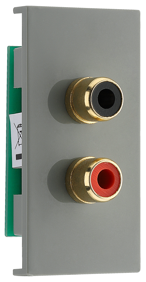 BG Electrical Euro Module - RCA x 2 outlet
