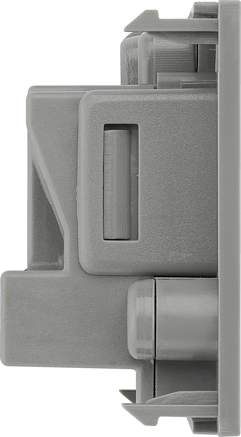 BG Electrical Euro Module - 5A round pin, unswitched socket