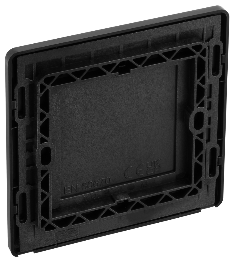 BG Electrical Evolve Matt Blue - Single, blank plate