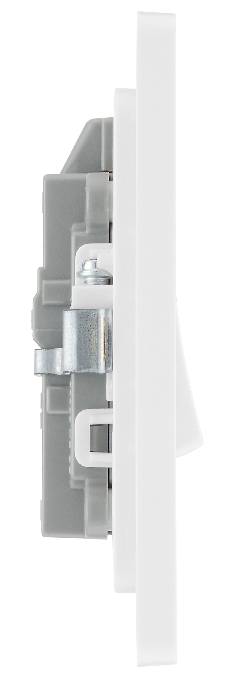 BG Electrical Evolve Brushed Steel - 20A, double pole, with indicator