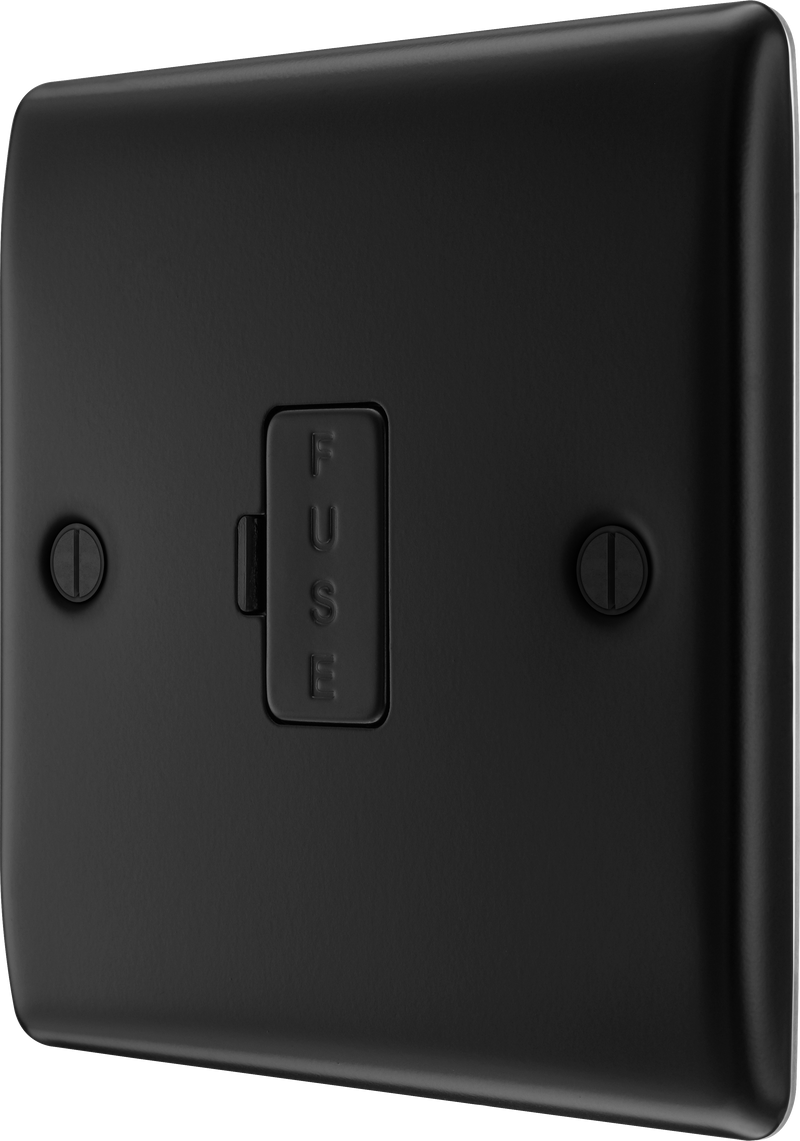 BG Electrical Nexus Metal Matt Black - Unswitched and fused