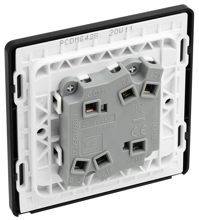 BG Electrical Evolve Matt Grey - Double, 2 way switch