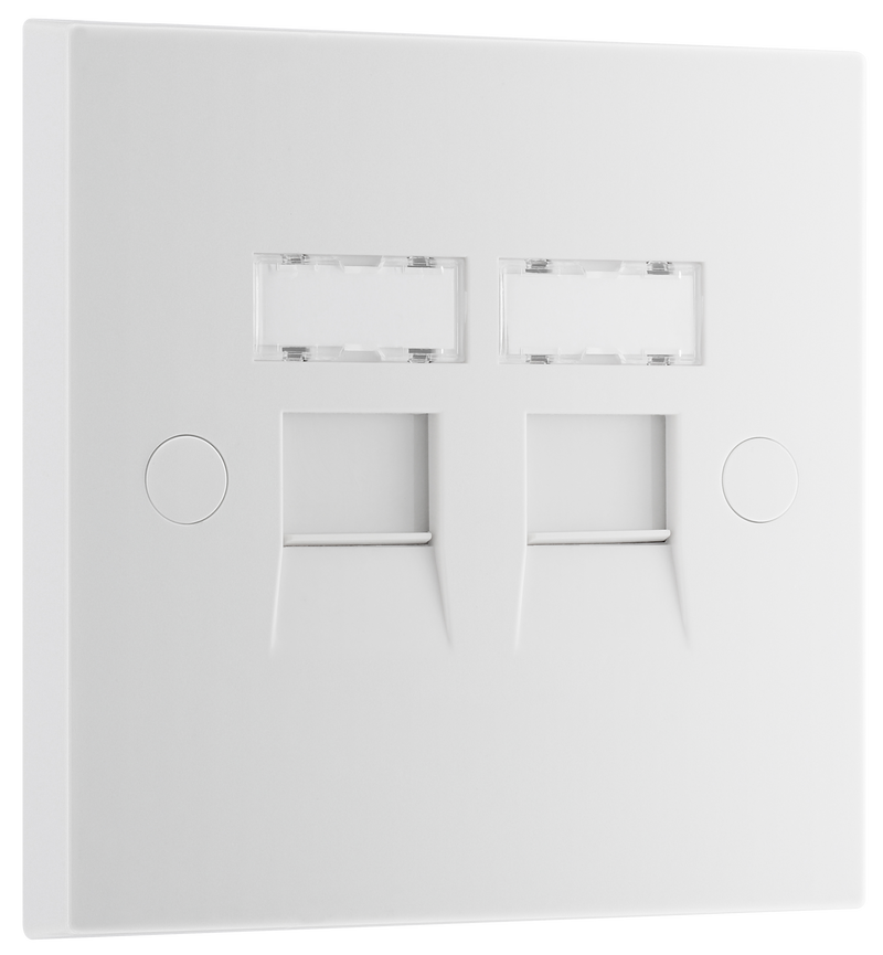 BG Electrical 900 Series - Double, RJ45 data socket (screw)