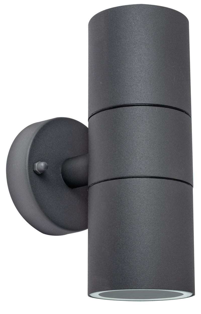 Luceco Azurar Wall Light - Exterior decorative up / down wall light GU10 finished in slate grey