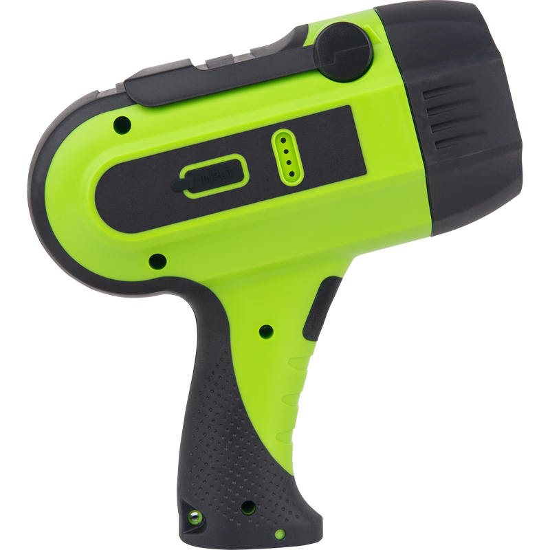 Luceco Spotlight - High Power Durable LED Spot Light, USB-C Rechargeable, 9 Lighting Modes, Inspection Light, Compact and with Stand 6W, 600lm