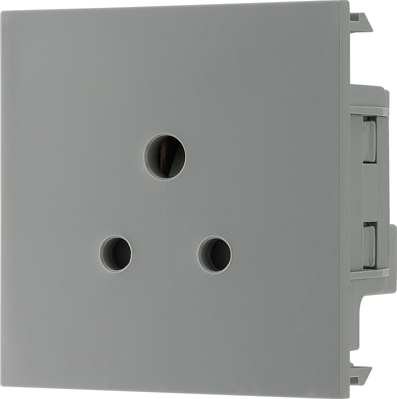 BG Electrical Euro Module - 2A round pin, unswitched socket