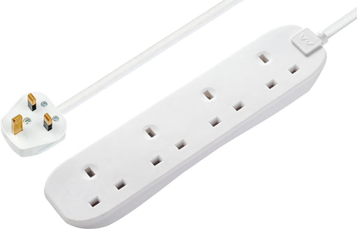 Masterplug Basic - 4 Sockets, 3m, 13A, White