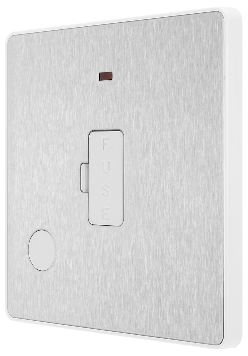 BG Electrical Evolve Brushed Steel - Unswitched and fused