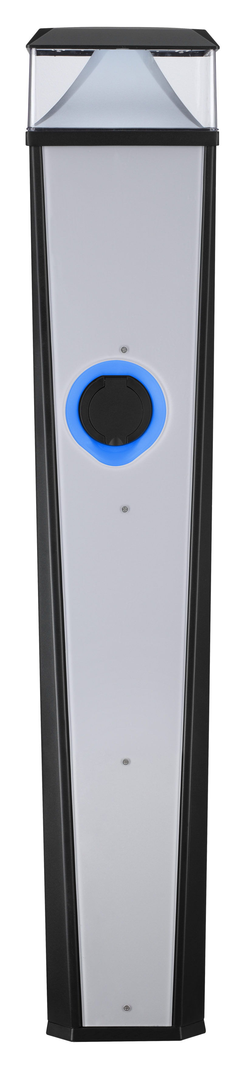 Sync Energy Pro Charger - EV Twin Bollard Pro Charger with Light 2 x 11kW, Three Phase - 4G, MID Meter