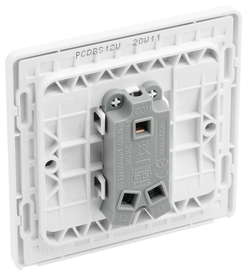 BG Electrical Evolve Brushed Steel - Single, 2 way switch