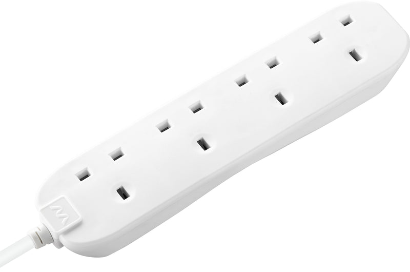 Masterplug Basic - 4 Sockets, 3m, 13A, White