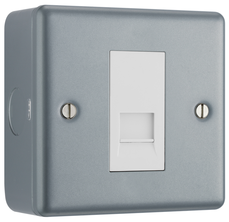 BG Electrical Metal Clad - Single, telephone socket, master