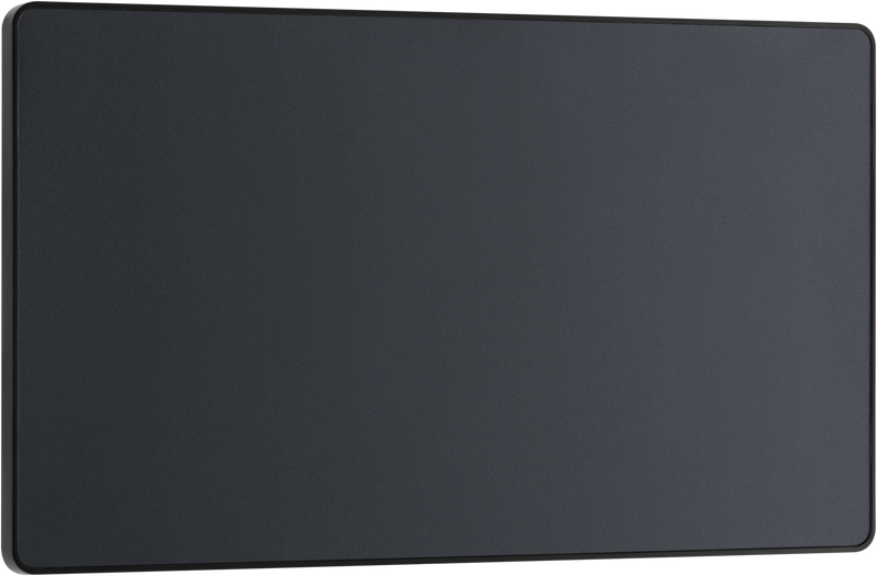 BG Electrical Evolve Matt Grey - Double, blank plate