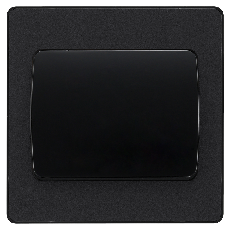 BG Electrical Evolve Matt Black - Single, 2 way switch, wide rocker