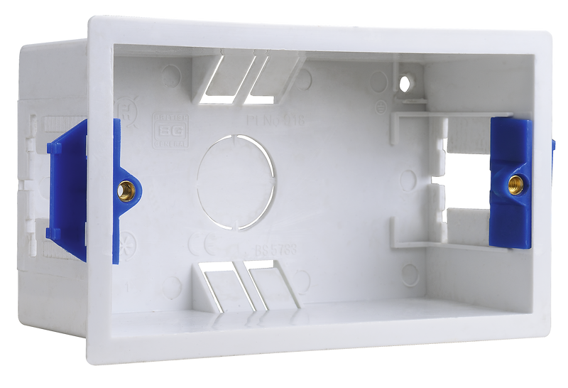 BG Electrical Contractor - Double Rectangular Dry Lining Box, 47mm