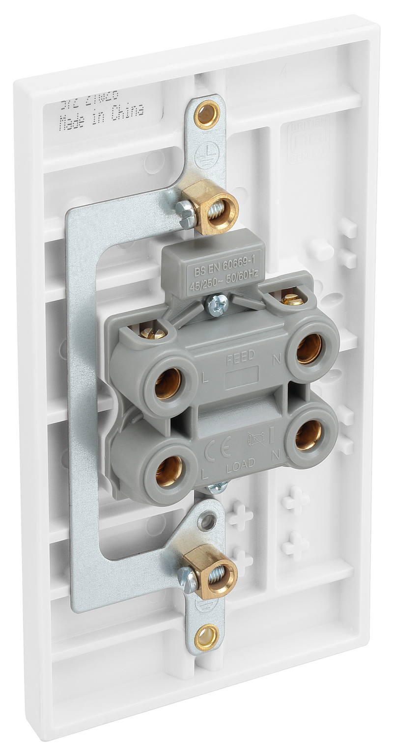 BG Electrical 900 Series - 45A, double pole, large plate, with indicator