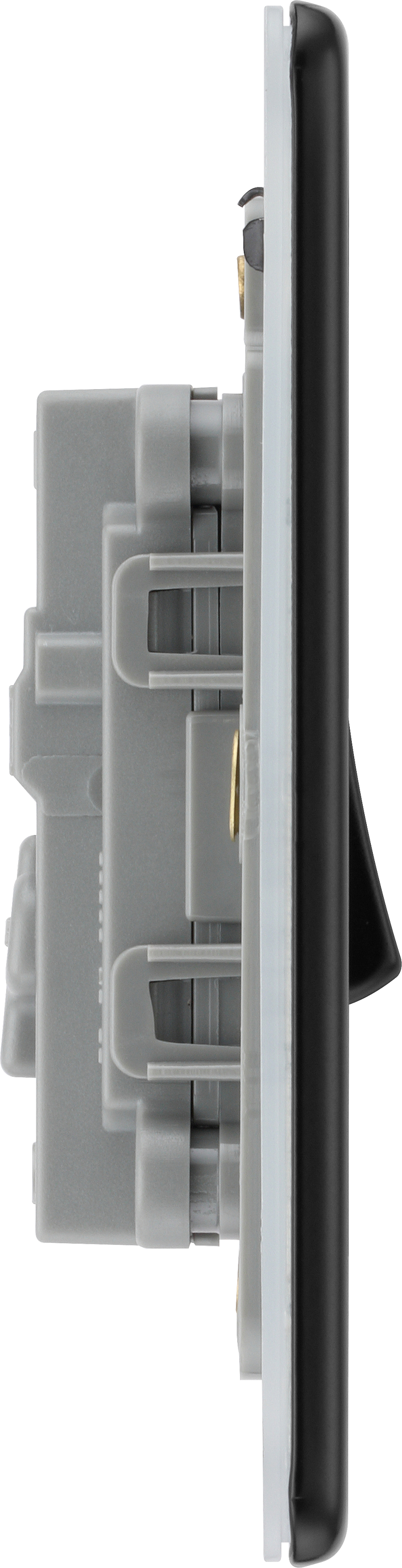 BG Electrical Flatplate Screwless Matt Black - Intermediate switch