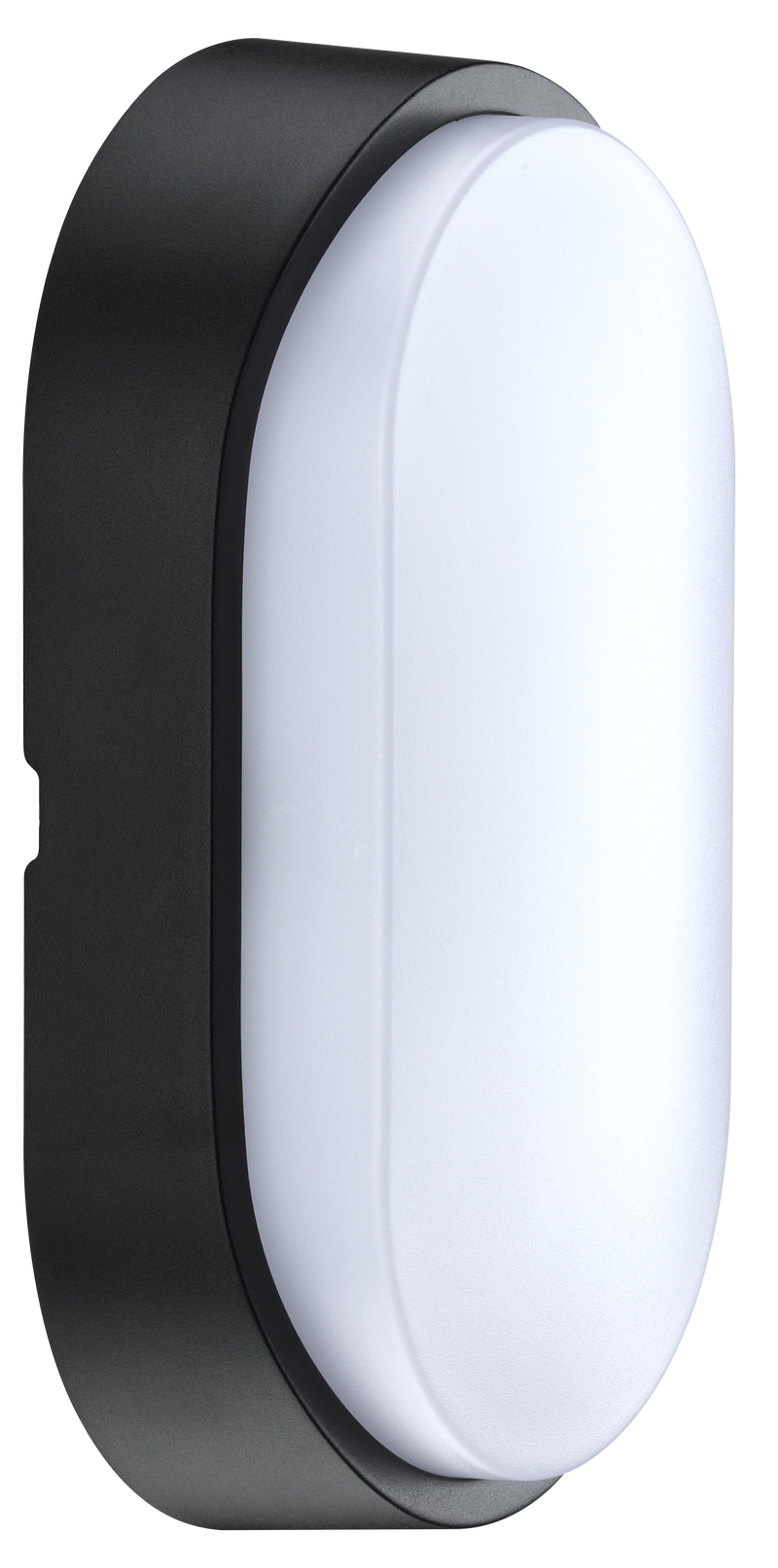 Luceco Ext Residential - Exterior residential bulkhead oval 700lumens with white or black bezel