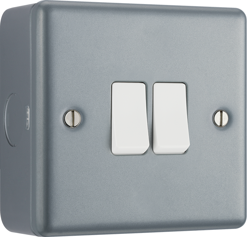 BG Electrical Metal Clad - Double, 2 way switch
