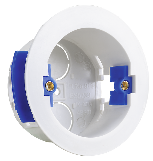 BG Electrical Contractor - Round Dry Lining Box, 35mm