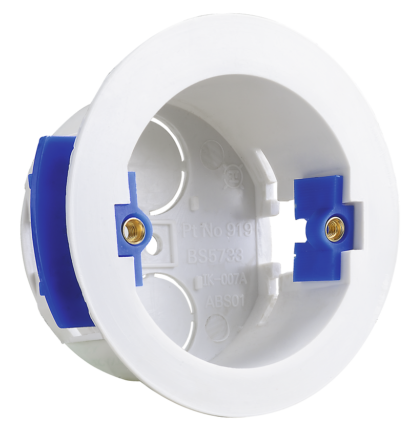 BG Electrical Contractor - Round Dry Lining Box, 35mm