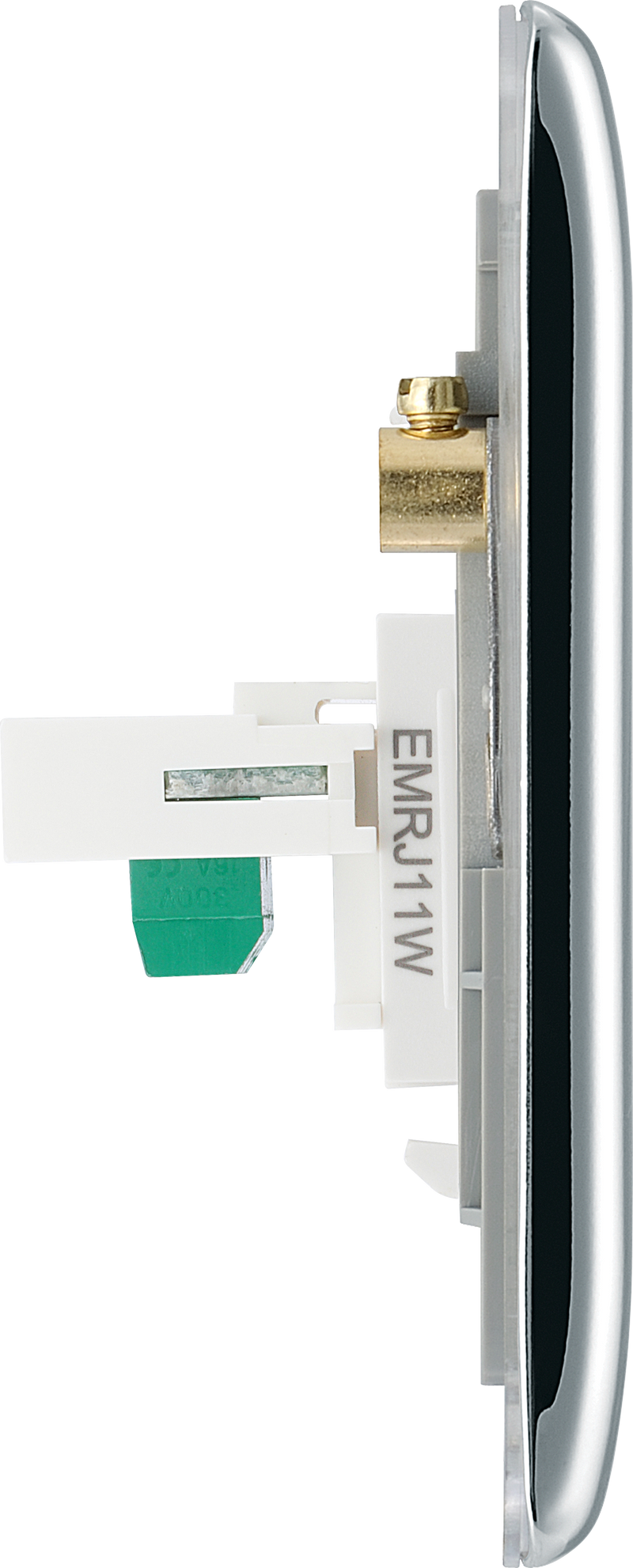 BG Electrical Nexus Metal Polished Chrome - Double, RJ11 telephone socket
