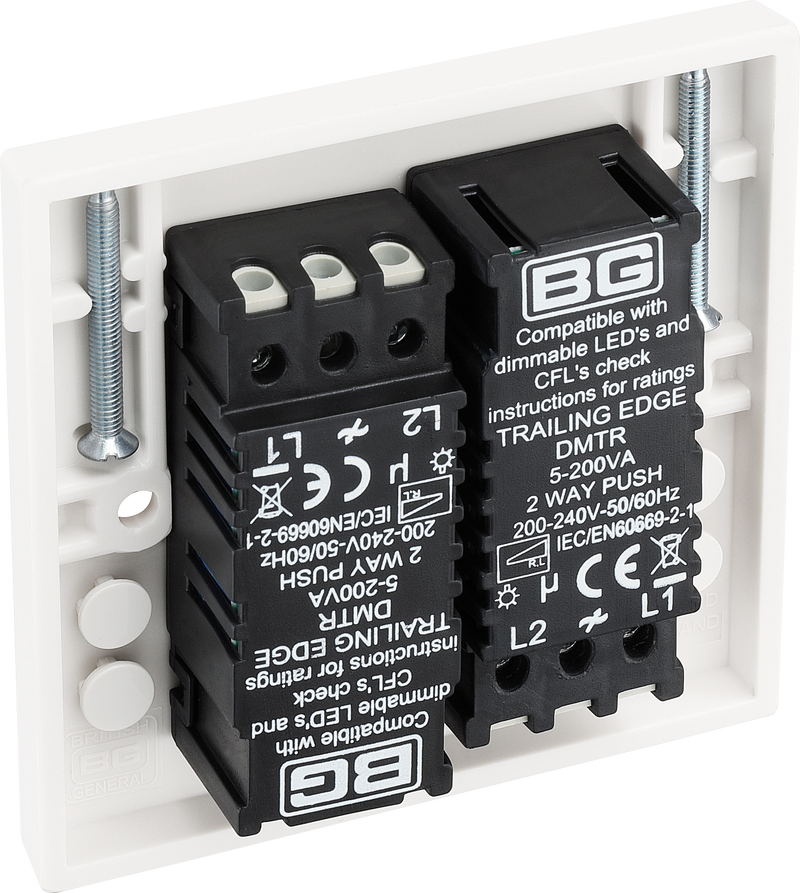BG Electrical 900 Series - Double, 2 way push 200W