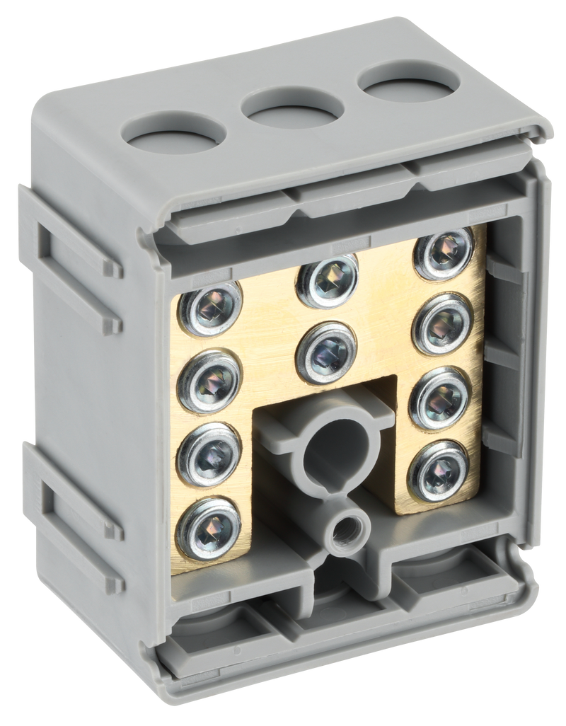BG Circuit Protection Cp Connectors - 100A 5 Way Connector Block - L3 - Grey