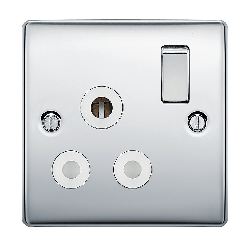 BG Electrical Nexus Metal Polished Chrome - 15A, single, switched, round pin