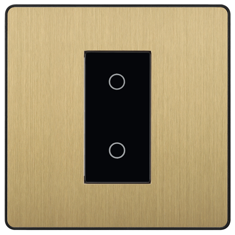 BG Electrical Evolve Satin Brass - Single, 2 way touch, 200W, master