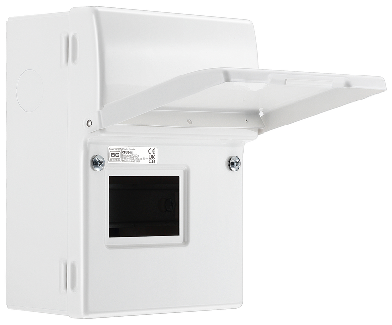 BG Circuit Protection IP20 Non Weatherproof - 4 module, 4 way, Empty