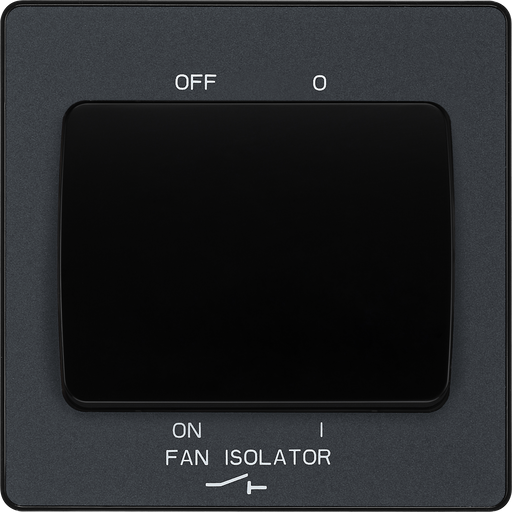 BG Electrical Evolve Matt Grey - Triple pole fan isolator