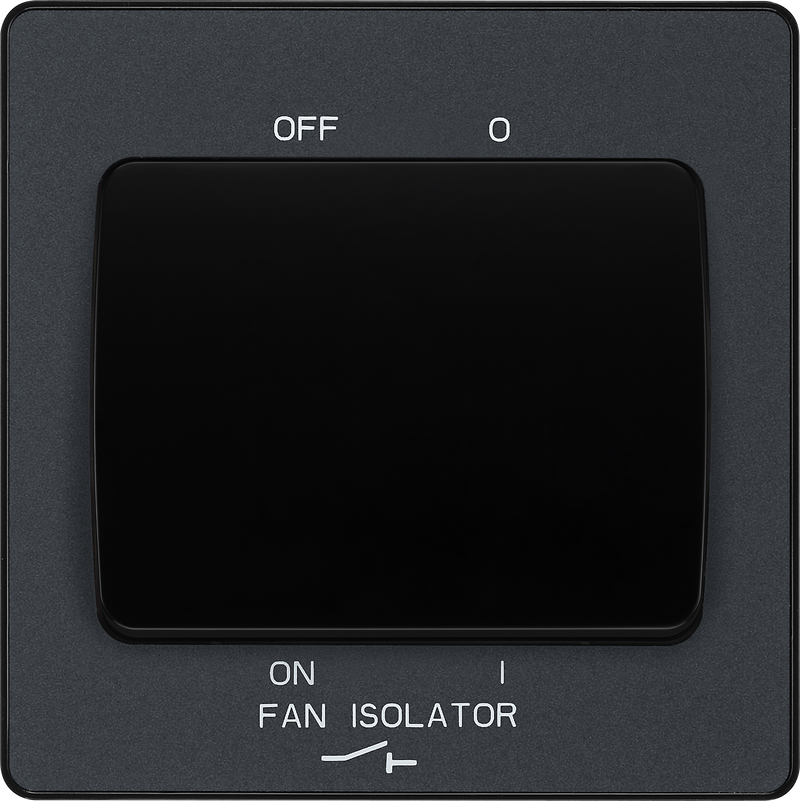 BG Electrical Evolve Matt Grey - Triple pole fan isolator