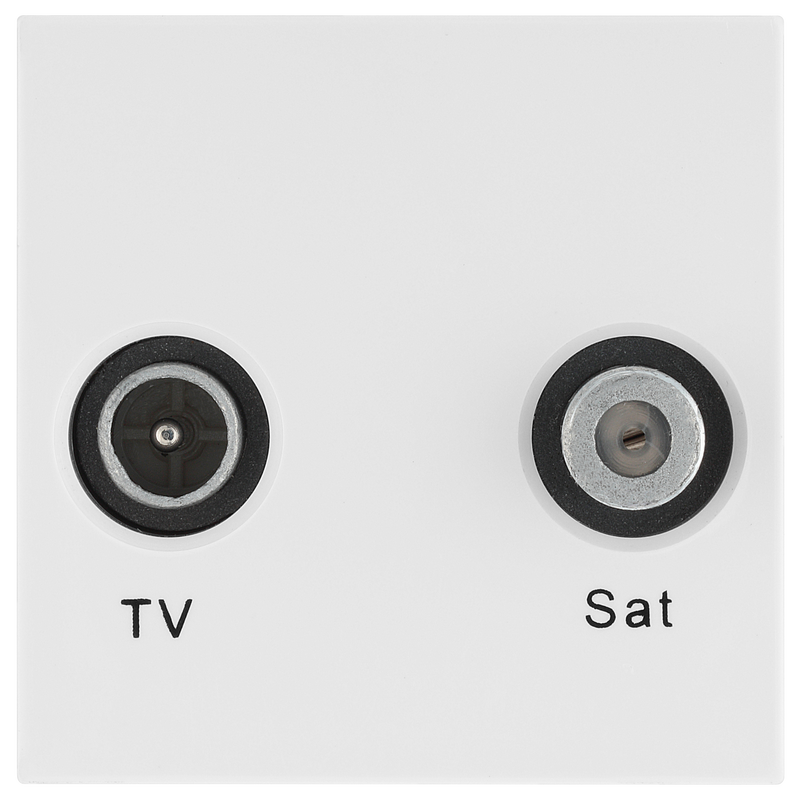 BG Electrical Euro Module - TV and satellite - IEC male radio IEC female