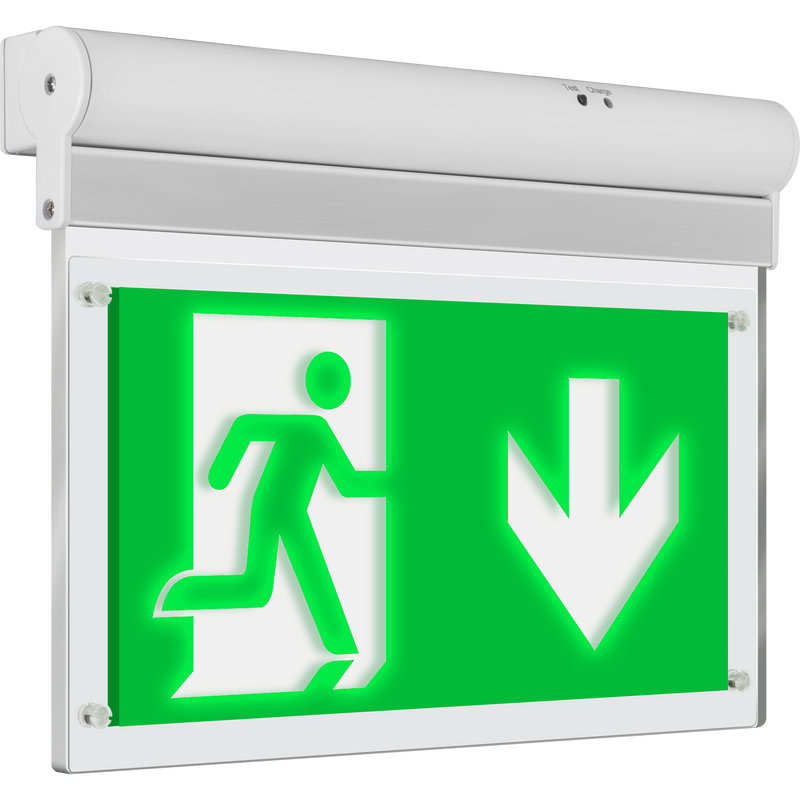 Luceco Exit Blade - Decorative exit blade self-test with down legend