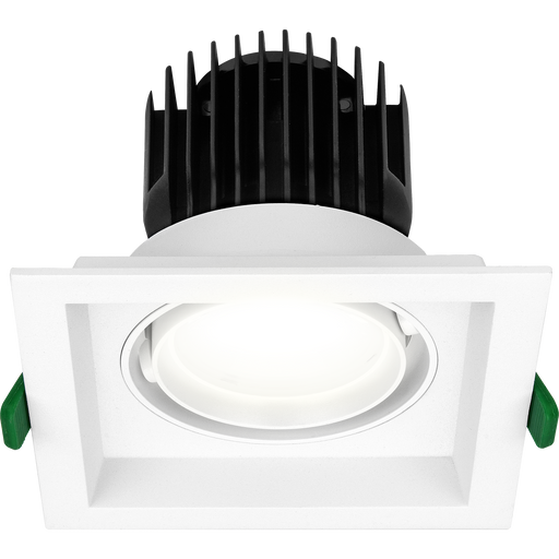 Luceco Square Spotlight - Single square module recessed white 140mm 1900lm 22w 4000k