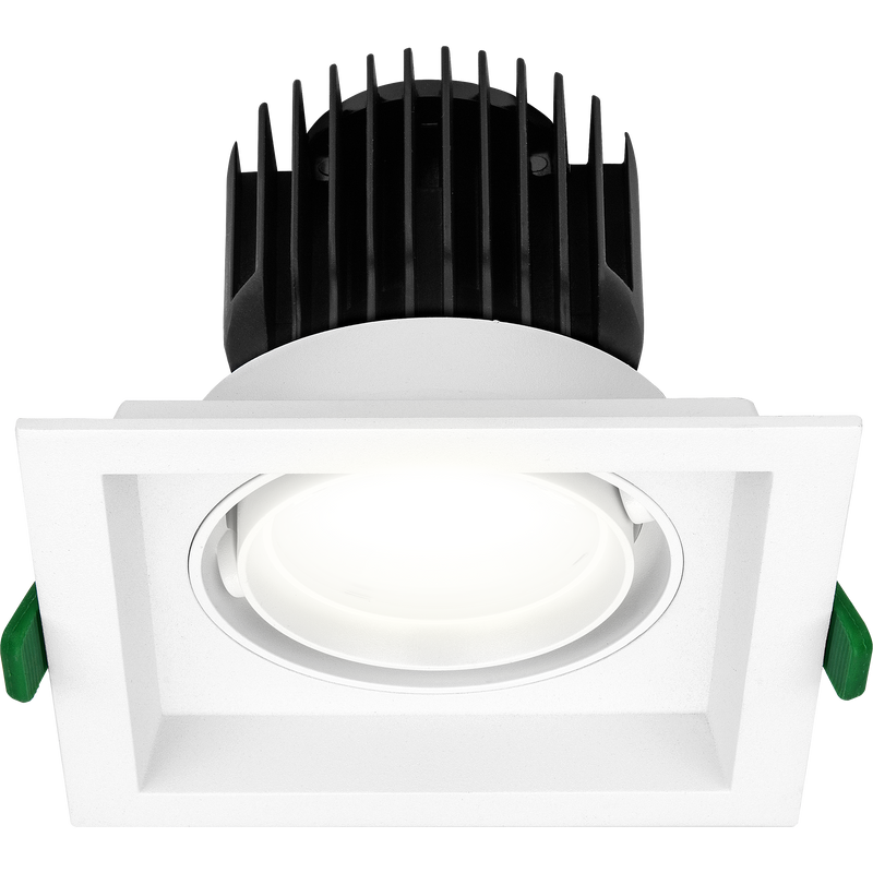 Luceco Square Spotlight - Single square module recessed white 140mm 1900lm 22w 4000k