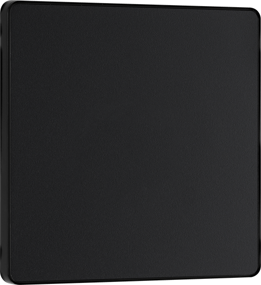 BG Electrical Evolve Matt Black - Single, blank plate