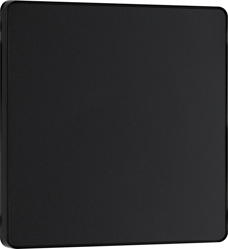 BG Electrical Evolve Matt Black - Single, blank plate